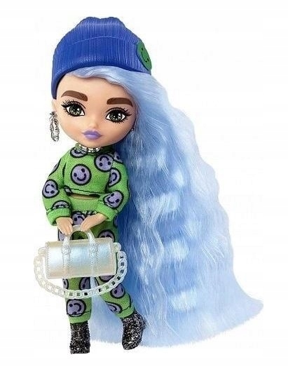 Barbie Extra Minis lalka niebieskie włosy HGP65 (1)