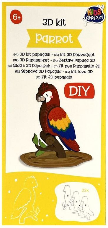 Kreatywny Model 3D DIY Składany Papuga (1)