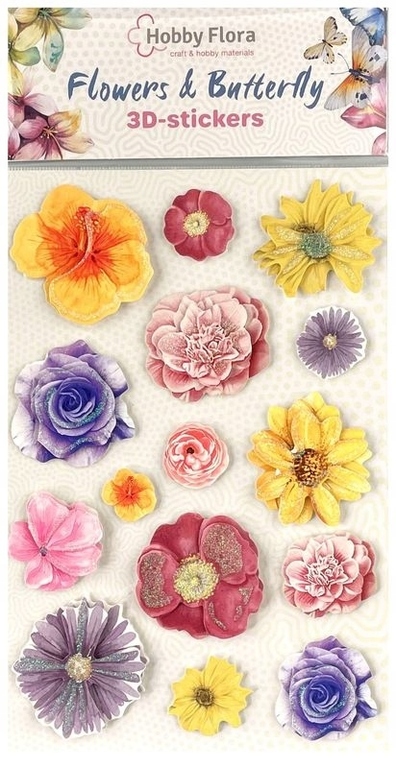 Naklejki ozdobne 3D Kwiaty (1)