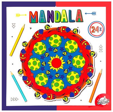 Antystresowa kolorowanka dla dzieci Mandala 24 ark