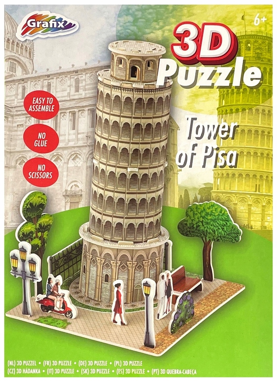 Puzzle 3D DIY Krzywa Wieża w Pizie (1)