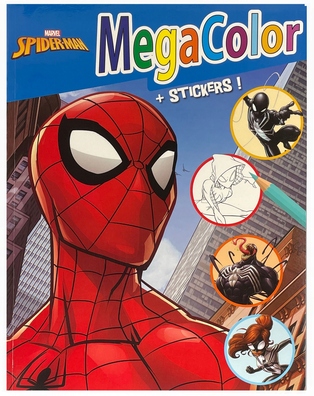 Kolorowanka z naklejkami 128 str. Spiderman