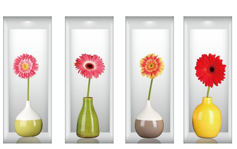 Naklejki na ścianę Kwiaty 3D WS-0187 (1)
