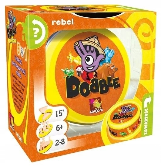 Gra Karciana Rodzinna Dobble Zwierzęta Rebel (1)